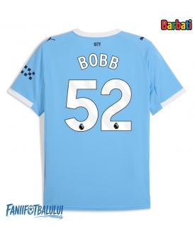 Manchester City Oscar Bobb #52 Tricou Fotbal Replică 2025-26 Barbati Acasa